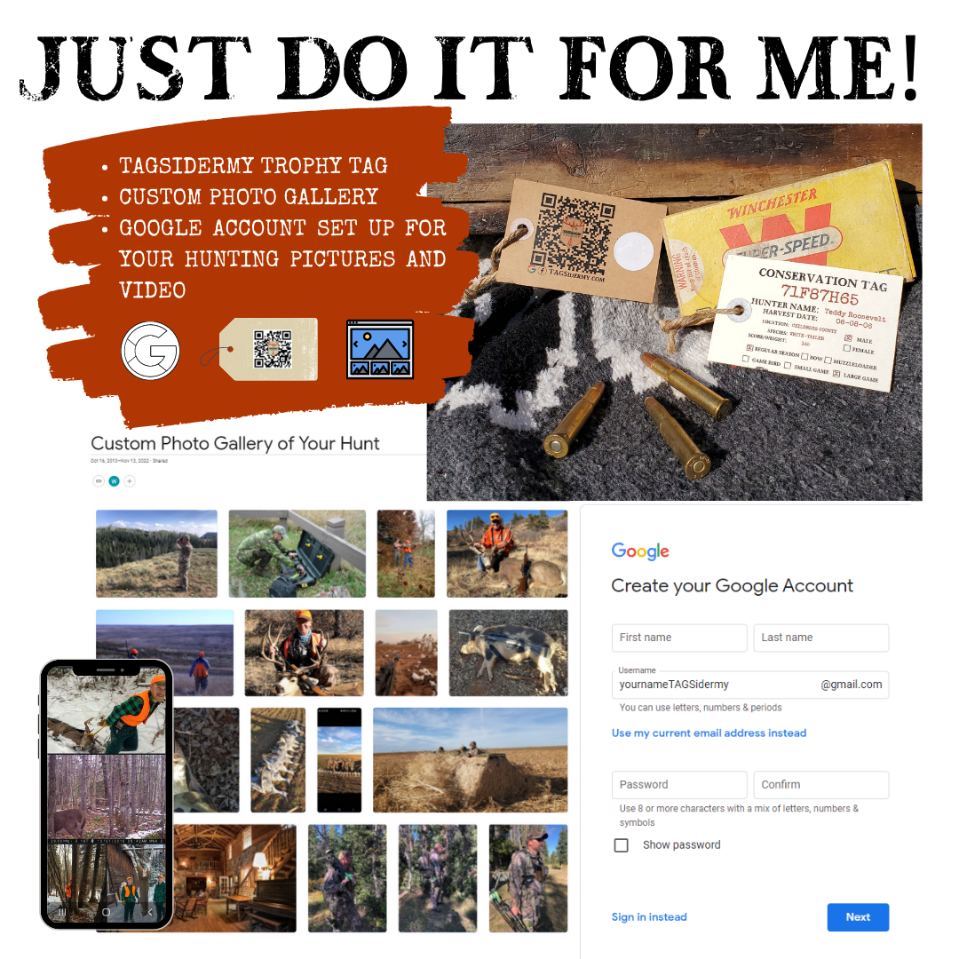 Just do it for me Trophy Tag Option Hang Tag Taxidermy Photo gallery